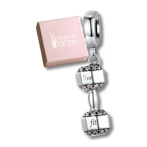 MariaFonte Bead Charm Manubrio Peso in Argento Sterling 925 Compatibile - Picture 1 of 5