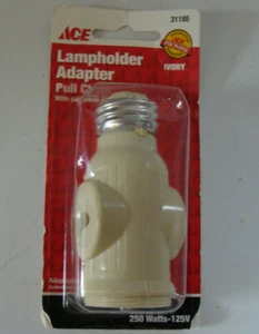 Lamp Outlet Socket Adaptor 250w /125V, 660w / 125V NIP Ivory Pull Chain Ace - Picture 1 of 1