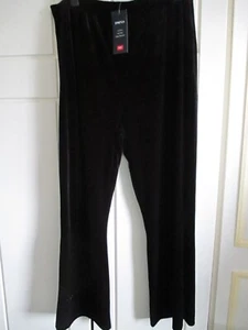 COTTON TRADERS BLACK VELVET TROUSERS SIZE 20 BNWT - Picture 1 of 4