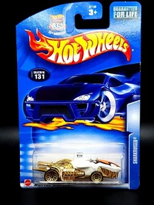 2003 Hot Wheels Collector #131 SHARKRUISER White/Gold w/Gold Lace Spoke Wheels - Picture 1 of 6