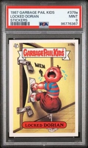 1987 GARBAGE PAIL KIDS STICKERS #379a LOCKED DORIAN STICKERS PSA - Picture 1 of 2