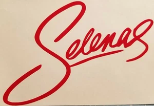 Adesivo decalcomania vinile logo firma Selena Quintanilla Selenas ROSSO - Foto 1 di 1