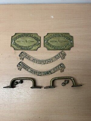 Richard M Lord Wolverhampton Rare Safe Lock Plaque Job Lot Brass Old • 24.40£