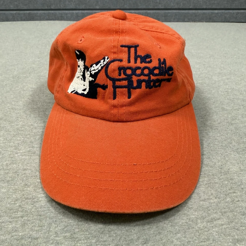 Vintage Crocodile Hunter Hat Embroidered Rare Y2K Animal Planet Orange Outdoors - Image 1 of 4