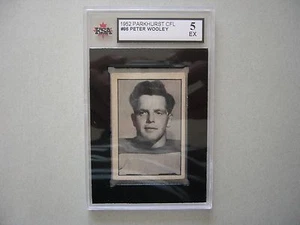 1952 PARKHURST CFL FOOTBALL CARD #96 PETER WOOLEY ROOKIE EX KSA 5 NICE!! '52 - Picture 1 of 2