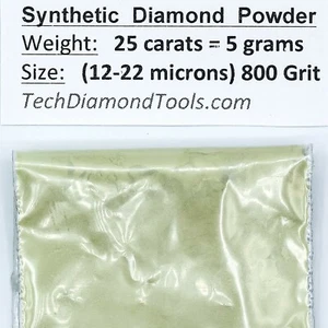 Polvo de diamante TechDiamondTools 800 grano 12-22 micras, 25 quilates = 5 gramos - Imagen 1 de 6