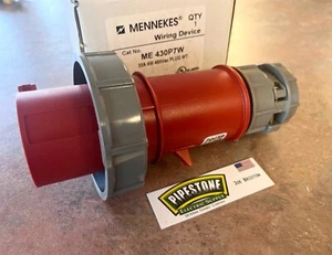 430P7W  Mennekes  Watertight Pin & Sleeve Plug 30 Amp 480VAC 3P4W - NEW - Picture 1 of 4