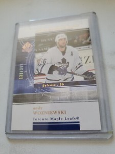 2004-05 ANDY WOZNIEWSKI SP AUTHENTIC REDEMPTION ROOKIE CARD TORONTO 138/399.