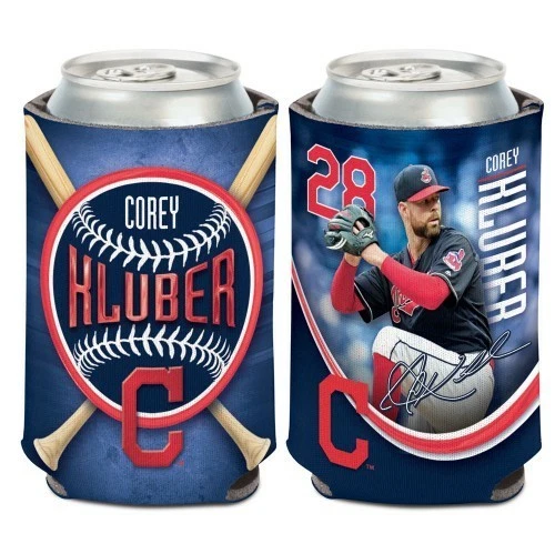 COREY KLUBER CLEVELAND INDIANS SOFT FOAM CAN BOTTLE COOZIE KOOZIE COOLER HOLDER - Image 1 of 1