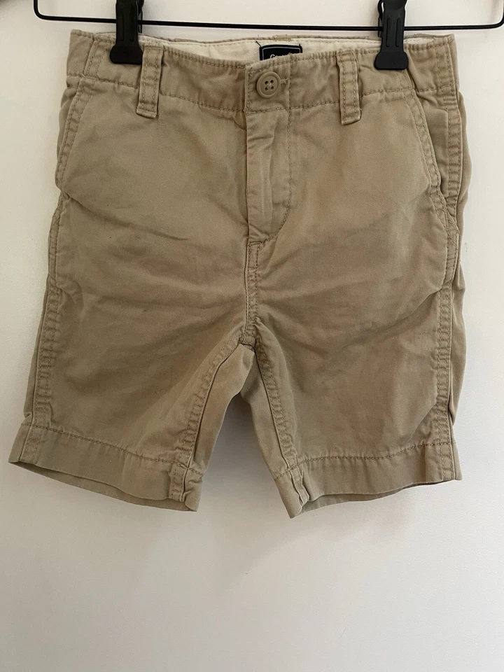 Шорты Gap детские для мальчиков грузовые хаки 100% хлопок регулируемая талия застежка-молния желтовато-коричневые 5 - Изображение 1 из 4