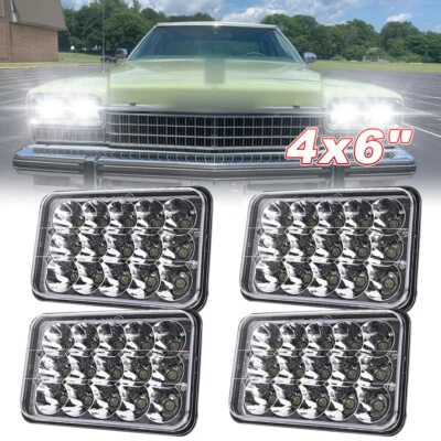 Faros LED alto/bajo punto Fit Buick Electra 1975-1990 Regal 1982-1987 4 piezas 4x6"" Foto 1 de 4