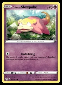 Galarian Slowpoke 54/163 Pokemon Card Battle Styles Common 70 HP NM EP - Picture 1 of 2