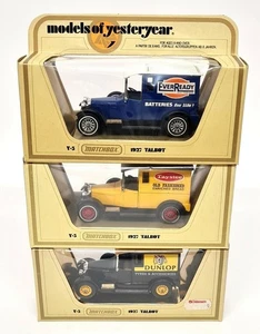 Matchbox Yesteryear - Set of 3 Y-3 1927 Talbot Model Vans EverReady Dunlop Taste - Picture 1 of 1