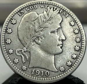 1910-D Barber Quarter Choice Extremely Fine XF+ Coin - Picture 1 of 2