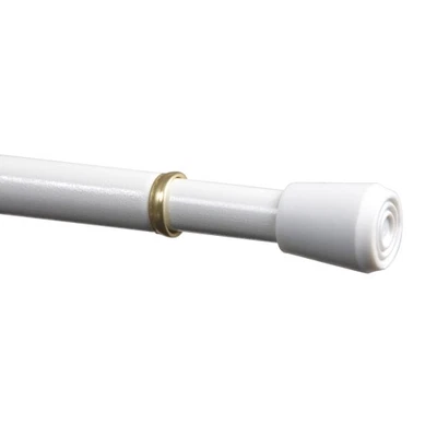 Mainstays 28-48 in. Adjustable Spring Tension Curtain Rod, 7/16 in. White Finish - Imagem 1 de 4