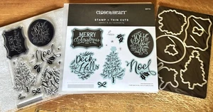 CTMH Z3773 DÜNNE SCHNITTE & UM 1864 COMFORT & JOY ~ Oh so sehr frohe Weihnachten, BAUM - Bild 1 von 7