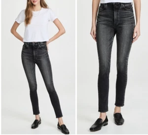New Moussy Vintage faded black fleetwood rebirth skinny jeans high waisted 26 - Picture 1 of 6