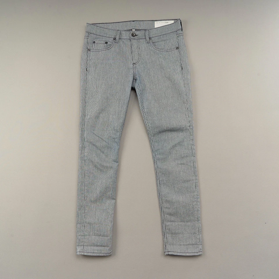 Rag & Bone Tomboy Jeans Women’s 27 Pinstripe Skinny Mid Rise Denim - Image 1 of 4