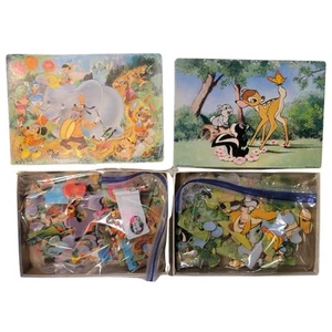 Vintage 1970s Set of 2 Disney On Parade And Bambi Jigsaw Puzzles 48 Pieces 12x17 - Picture 1 of 3