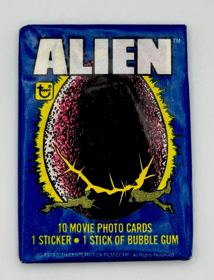 Tarjetas fotográficas de película Topps Alien 1979 (1) paquete de cera sellado de fábrica Foto 1 de 4