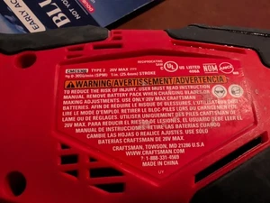 Craftsman Tools CMCS300 20V MAX Cordless Reciprocating Saw - TOOL ONLY - Picture 1 of 6