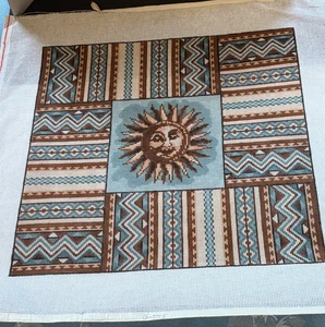LG Susan Treglown Hand Painted Needlepoint Canvas Dramatic Background SUNBURST - Picture 1 of 4