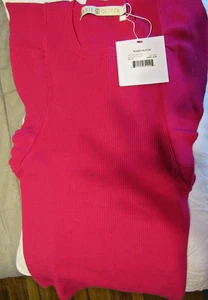 Nuevo Con Etiqueta MARIE OLIVER RORY TOP Talla S Color ROSA ROSA INTENSO - Imagen 1 de 4
