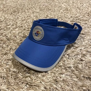 Kansas Jayhawks Visor Hat Strap Back Blue NCAA College Golf Jayhawk Club - Picture 1 of 11