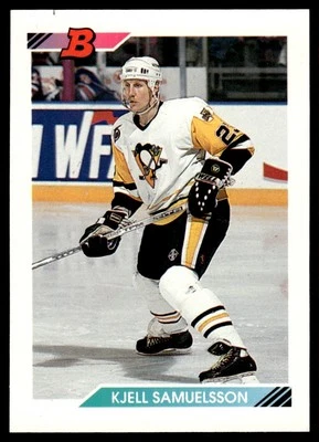 1992 Bowman #165 Kjell Samuelsson - Pittsburgh Penguins - Image 1 of 2