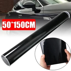 Gloss Black Car Body Film Vinyl Wrap Decals Self Adhesive Sticker Motorcycles Bi - Picture 1 of 27
