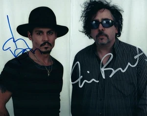 Johnny Depp Tim Burton autographed 8x10 Photo signed Picture Very Nice and COA - Picture 1 of 1