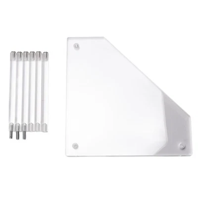 Acrylic Corner Side Table Small 3 Tier Triangular End Table For Living Room - Image 1 of 4