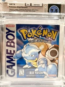 POKEMON BLUE Nintendo Game Boy WATA 7.5 Blu Stampa Testo Sandshrew - Foto 1 di 6