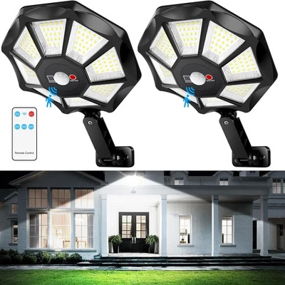 Solar Lights Outdoor 168LED Motion Sensor Flood Light Dusk to Dawn Solar Lamp US - Image 1 of 4