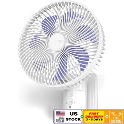 8-дюймовый настенный вентилятор пульт дистанционного управления 90 градусов колебательный таймер регулируемый наклон - Изображение 1 из 4