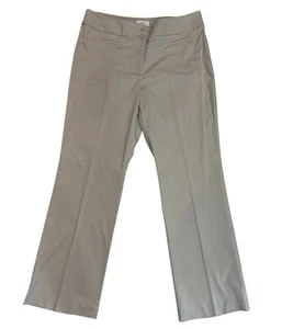Pantalones de vestir ANN TAYLOR LOFT calce curvilíneo talla 12 caqui elástico beige pierna recta usados en excelente estado - Imagen 1 de 5