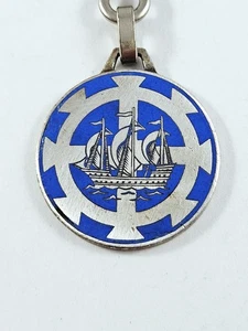 PORTE-CLES - Augis - DELMAS-VIELJEUX 1960s - COMPAGNIE MARITIME - Métal Émaillé - Foto 1 di 3