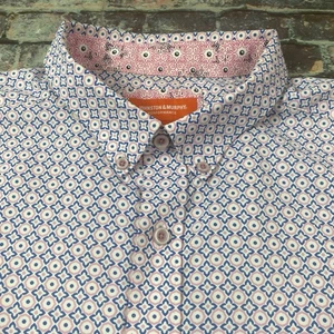 Johnston & Murphy Hemd Erwachsene XXL Geometrisch Performance Knopfleiste Preppy Herren - Bild 1 von 8