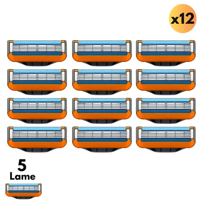 LAME DA BARBA PER GILLETTE FUSION 5 PROGLIDE LAME IN ACCIAIO INOX RICAMBIO RASOI - Image 1 of 4