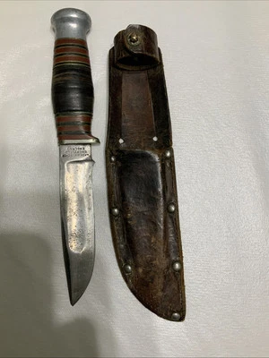 VTG WADE & BUTCHER Sheffield England Pioneer Hunting Knife 4.25” Blade w/Sheath - Image 1 of 4