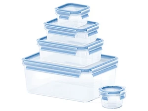 Pack Tupper - Tefal Clip&Close K3029012, 5 recipientes , 0.15 L-3.7 L, Plástic - Imagen 1 de 5