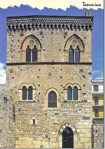 CARTOLINA SICILIA SICILY POSTCARD TAORMINA PALAZZO SANTO STEFANO - Imagen 1 de 1