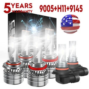 For Nissan Murano 2009-2014 F5 LED Headlight High Low Beam Fog Light Bulbs 6000K - Picture 1 of 16
