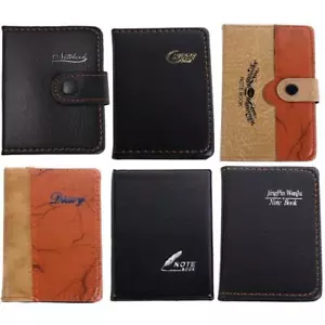 Bussiness Pocket Notepad Memo Pads Leather Notebook Mini Notebook Student Use - Picture 1 of 16