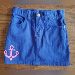 GYMBOREE Girls 6 blue jean anchor skirt - Picture 1 of 7