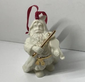 Mikasa White Porcelain Santa With Gold Trim, Playing Violin - Picture 1 of 6