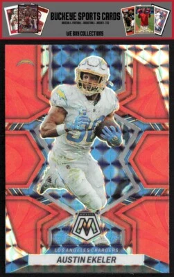 2022 Panini Mosaic Mosaic Reactive Orange Austin Ekeler #102 - Image 1 of 2