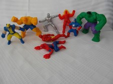 2010 MCDONALDS MARVEL HEROES SET 8 FIGURE SUPER¤SPIDER-MAN¤Human Torch¤Wolverine