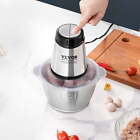 Electric Food Chopper Processor 8 Cup Stainless Steel Bowl Meat Grinder