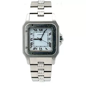Cartier Santos Carree Godron Referenz 2960 Box und Papiere - Bild 1 von 11